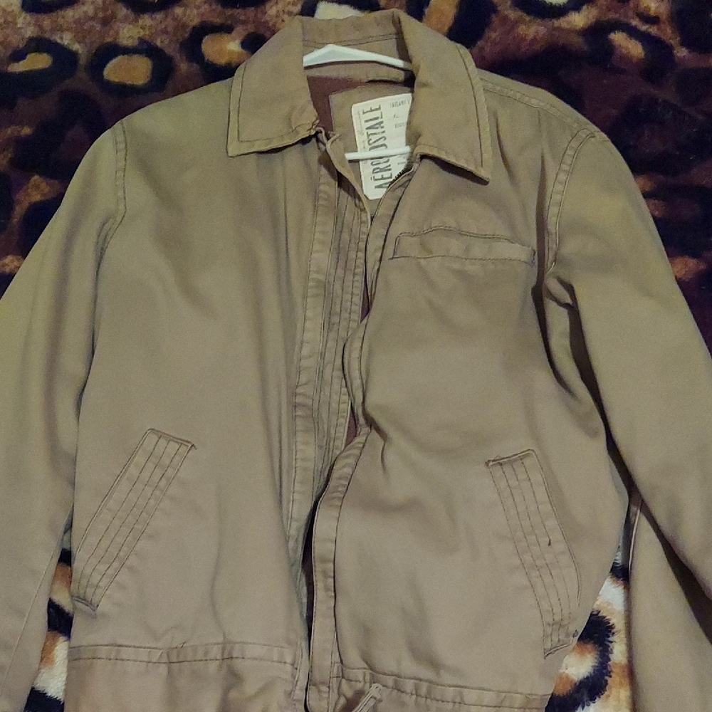 Aeropostale Tan Lightweight Shirt Jacket